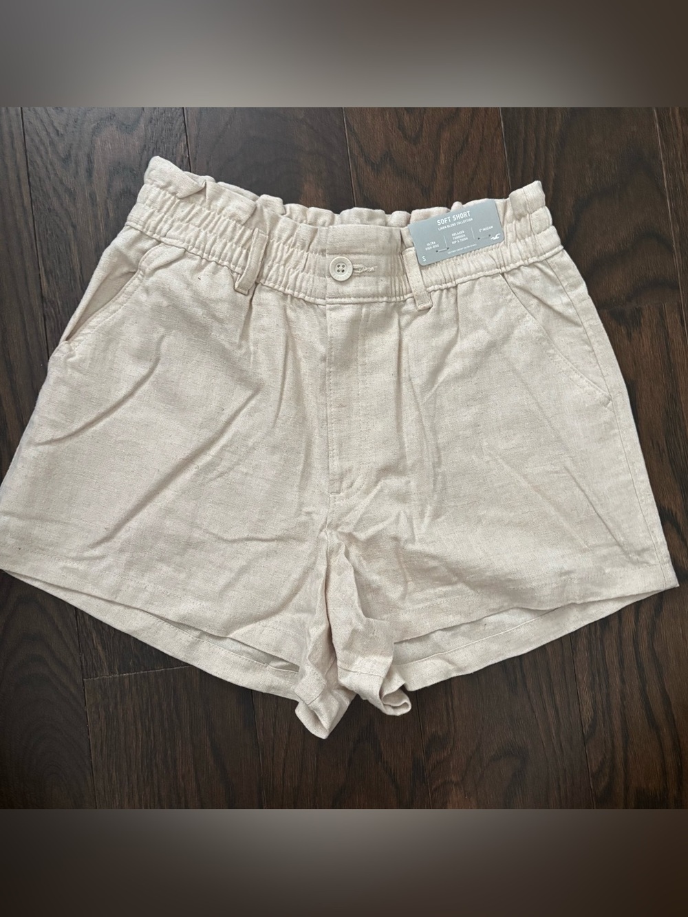 Hollister ultra high rise soft short NWT linen blend collection Small